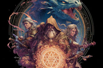 design dnd character art, fantasy art or character backstory