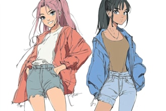 draw anime portrait with detailed face and lighting