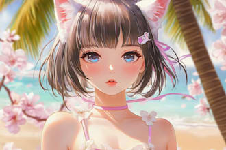 draw anime portrait with modern clean shading