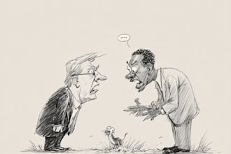 create a political cartoon art