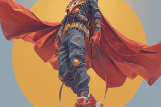 design custom superhero concept art