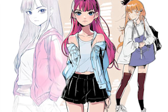 design anime banner with vibrant and modern style