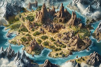 fantasy map illustration dnd map