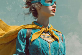 design powerful superhero illustration