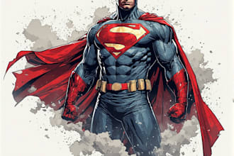 create superhero cartoon character for you