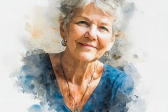 paint a memorial watercolor portrait for your loved ones gift