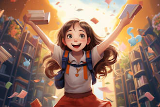 draw whimsical children book illustration
