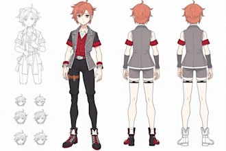 design character sheet or reference sheet for your character