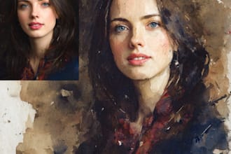do a car watercolor portrait from your photo