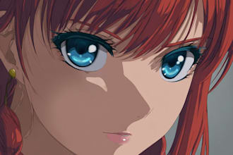 create anime manga character illustration