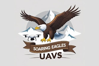 create a powerful eagle mascot logo design