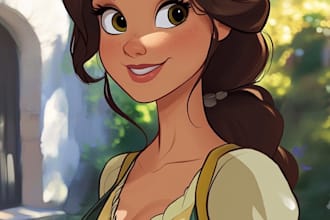do disney cartoon portrait