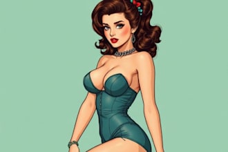 design pin up art for any purpose
