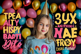 create birthday, kid birthday tshirt design