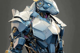 create mecha robot and concept art of futuristic mecha