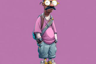 design custom cartoon artwork and character design
