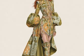 create custom fashion illustrations and croquis for you