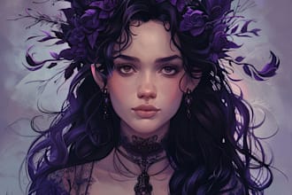 draw a custom fantasy character illustration