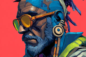 sci fi character illustration or sci fi character