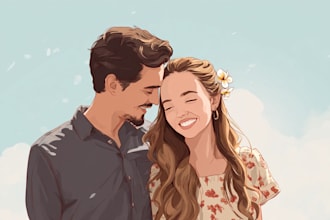 making a couple portrait in disney characters