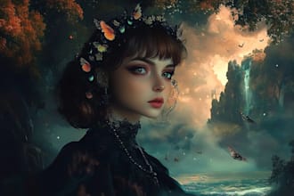 draw fantasy portrait as wizard or arcane mage