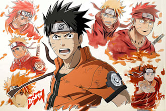 design you in naruto, jojo, dragonball, one piece, bnha, more