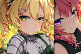 anime art character illustration oc, pfp, fanart