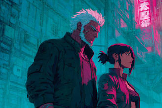 design anime character , cyberpunk character