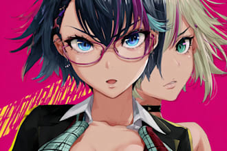 draw anime character art for you