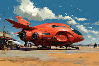 unique sci fi spaceship art