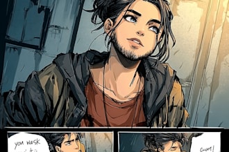 do comics book pages, storyboards, illustrations