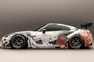 attractive, print ready vehicle wrap