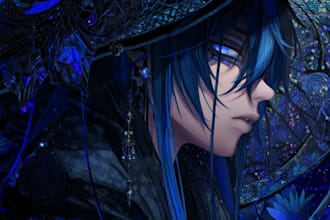 esign anime character , cyberpunk character