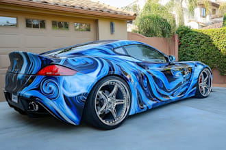 design custom vinyl car wrap, van wrap vehicle wrap