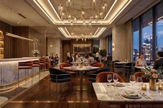 do 3d sports design, gym design, resturant design, yoga sport with modelling