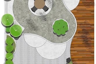 professional 2d landscape plan and aesthetic rendering
