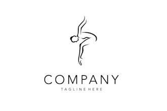 create wonderful dance studio mascot logo design with business