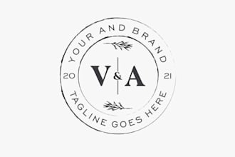 design rustic vintage logo studio with unlimited review