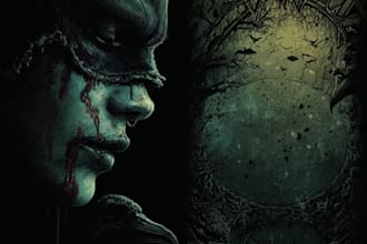 draw anything dark art, horror, brutal, gore illustration