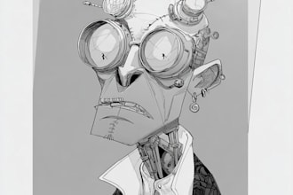 awesome doodle character designs for your merch