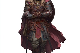 draw a fantasy character for dnd, pathfinder, etc