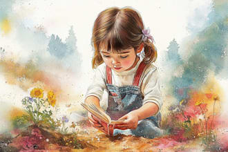 create adorable children book illustration