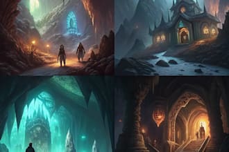 create warcraft fantasy dungeons and dragons illustrations