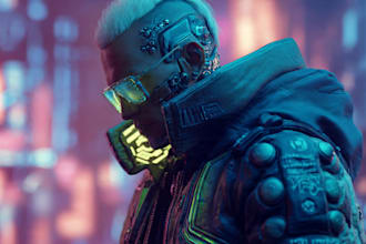 create science fiction, fantasy, cyberpunk illustration