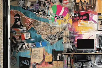 design unique graffiti wall art and custom urban