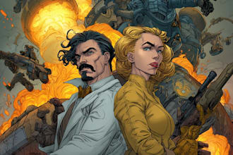 design superhero comic art and character illustrations