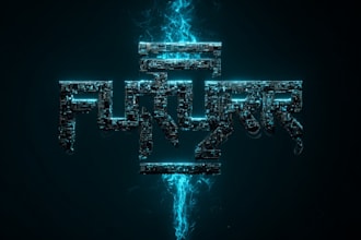design a cool typography logo cyberpunk or mecha futuristic