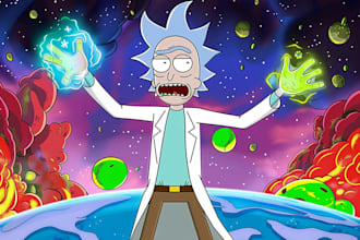 draw your rick and morty cartoon character
