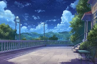 make anime style art and animated backgrounds