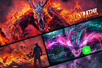 design amazing gaming youtube thumbnail